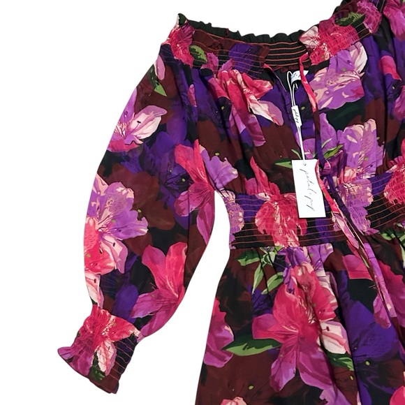 PETAL & PUP NWT Luanne Floral Off the Shoulder Long Sleeve Maxi Dress - Picture 6 of 15